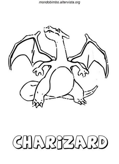 Disegno Pokemon Colorare Charizard