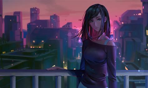 800x480 Anime Girl Dawn City 4k 800x480 Resolution Hd 4k Wallpapers