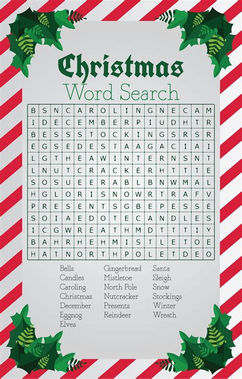 5 Best Printable Christmas Word Search Sheets Pdf For Free At Printablee