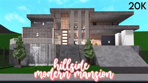 Roblox Bloxburg K Hillside Modern Mansion No Large Plot FULL SPEEDBUILD YouTube