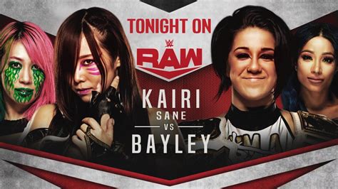 Wwe K Raw Kairi Sane With Asuka Vs Bayley With Sasha Banks Youtube