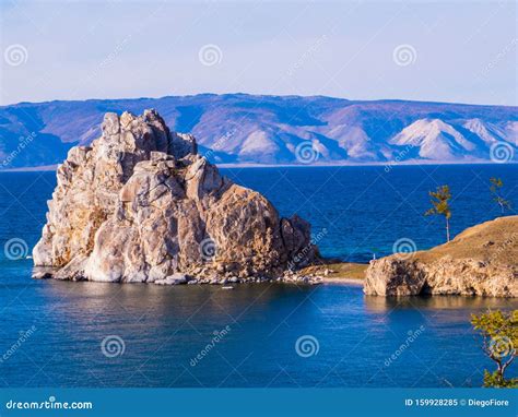 Shamanka Rock Cape Burkhan Olkhon Island Lake Baikal Siberia