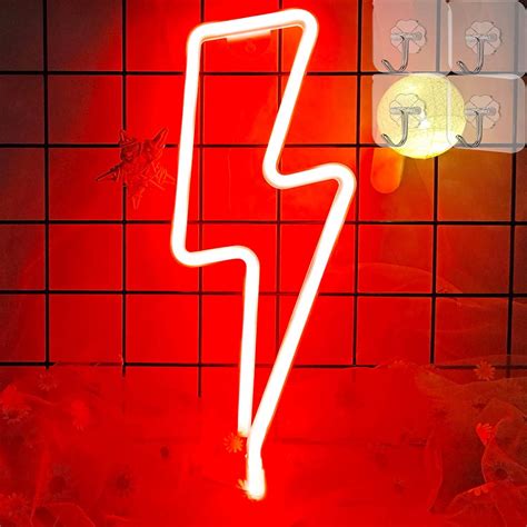 Vifulin Lightning Bolt Neon Sign Led Neon Light Sign For