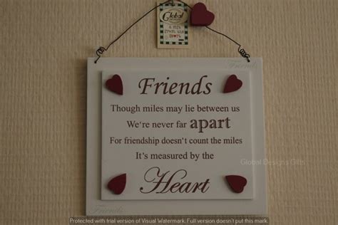 Friends Sign Though Miles May Lie Between Us By Globaldesignsgifts