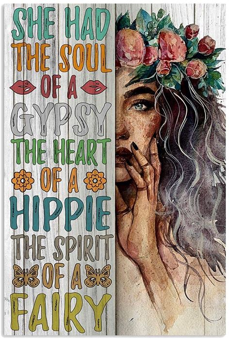 Hippie Girl Flower She Had The Soul Gypsy Heart Of Hippie Spirit Of