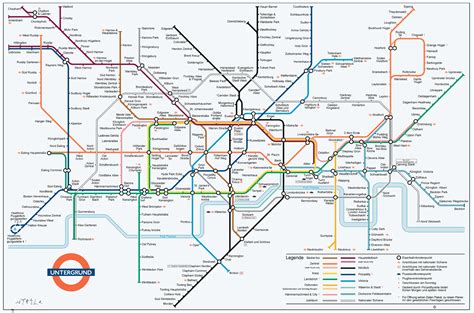 Explore all regions of england with maps by rough guides. Untergrund Map - London England • mappery