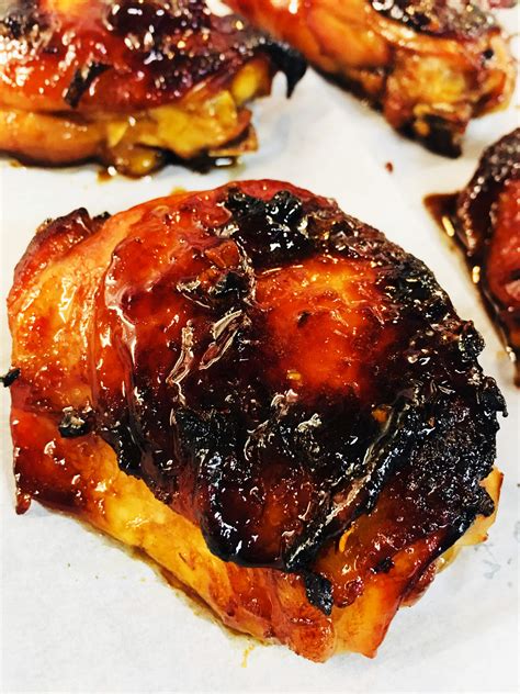 Peach Glazed Chicken Thighs Cooks Well With Others