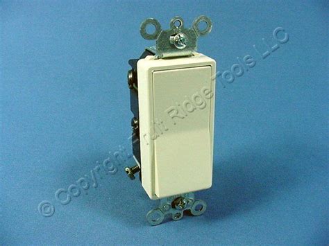 🏠 Leviton Almond Double Pole Smooth Decora Rocker Wall Light Switch 15a