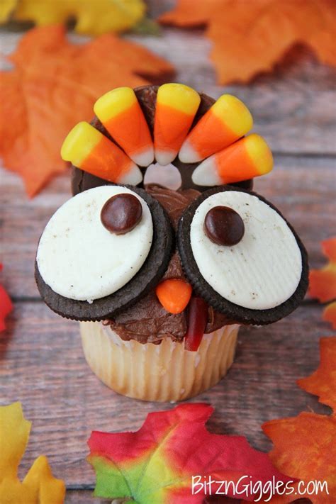 Tips for easy thanksgiving desserts. Wide-Eyed Turkey Cupcakes