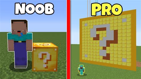 Minecraft Noob Vs Pro Lucky Blocks Youtube