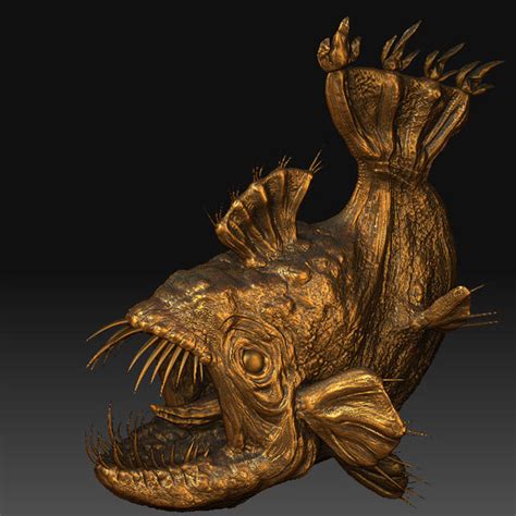 3d Deep Sea Angler Fish Model