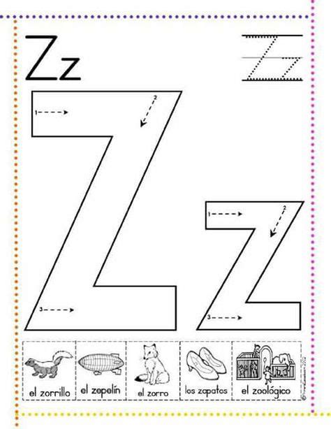 Letra Z Letras Del Abecedario Actividades Del Alfabeto En Preescolar