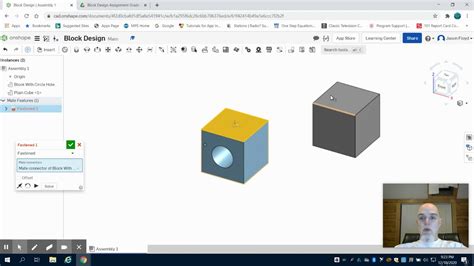Block Design Part 4 Pltw Using Onshape Design And Modeling Youtube