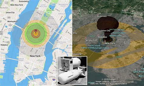 ‘nukemap Images Show How Nuclear Bomb Would Affect Us Cities Daily Mail