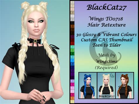 The Sims Resource Wings To0718 Hair Retexture Mesh Needed In 2022