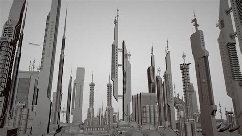 Futuristic Sci Fi Buildings Pack 3D Model By Crazy 8 Korboleevd