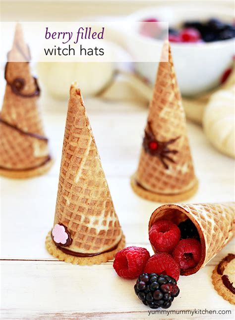berry filled witch hat cones for halloween yummy mummy kitchen