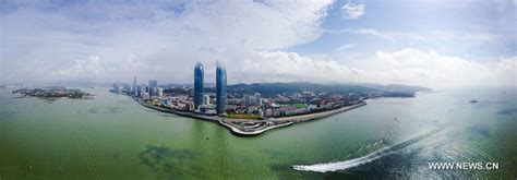 Aerial Panoramic View Of Chinas Coastal City Xiamen210