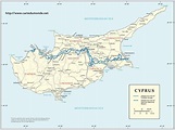 Groot Kaart Cyprus op de Wereld kaart