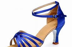 latin heels women lalamira hollow satin buckle sandals dance shoes loading