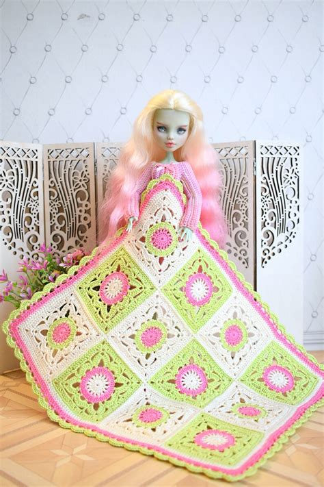 Mini Blanket Doll Blanket Handmade Crochet For Dolls Etsy