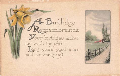 Postcard A Birthday Remembrance Posted 1914 Etsy Postcard Mailing