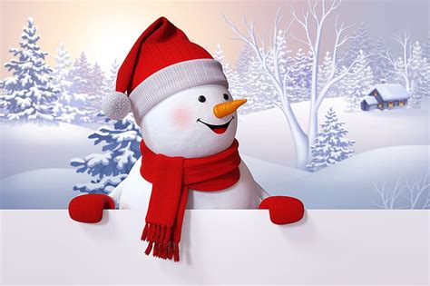 Sweet Snowman Cute Snowman Snow Winter Hd Wallpaper Peakpx