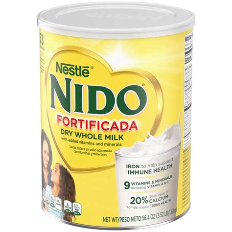 Nestle Nido Fortificada Dry Whole Milk Powdered Drink Mix Shop Milk