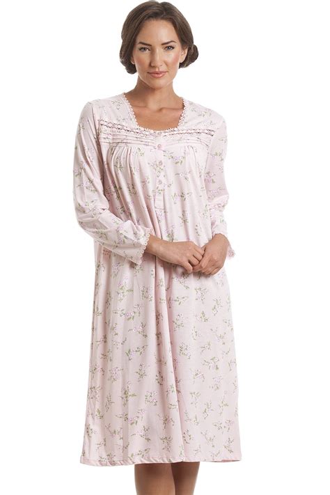 Classic Pink Floral Long Sleeve Nightdress