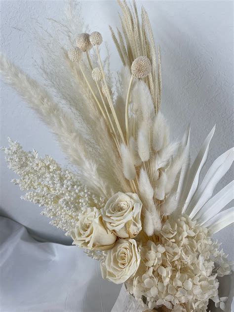 Pampas Grass Bouquet For Bridal Or Bridesmaid Boho Bouquet Etsy