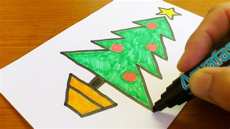 And we would love to see you and your children in artistic action! Very Easy ! How to Draw a Christmas tree - Easy and Cute ...