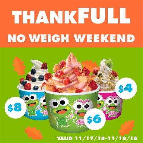 Sweetfrog gift cards must be loaded with a minimum value of $5. No Weigh Weekend, Sweet Frog Chambersburg | SHIP SAVES