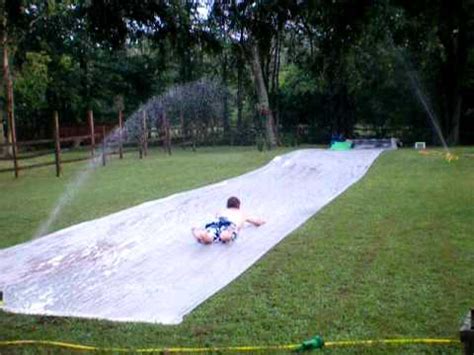 Do it yourself pool slide. 100 ft Homemade slip 'n slide - YouTube