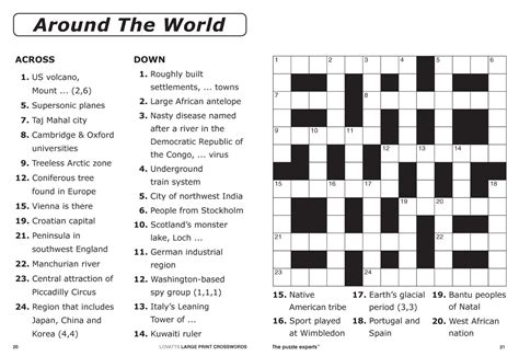 Easy Printable Crossword Puzzles Elder Care And Dementia Care Free