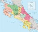 Costa Rica political map - Ontheworldmap.com