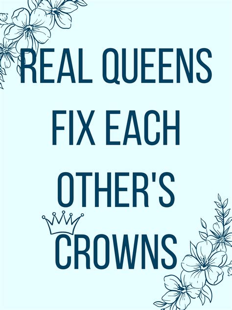 Real Queens Fix Each Others Crowns Feminist Print Etsy