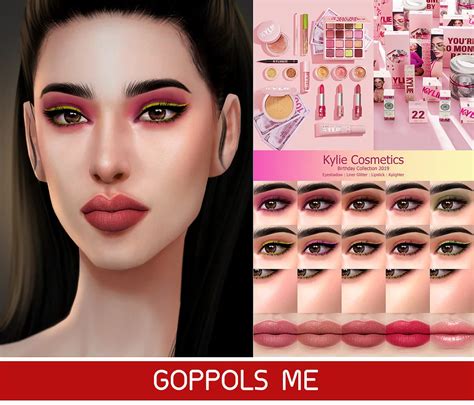 Gpme Gold Kylie Cosmetics Birthday Collection 2019 Makeup Cc Sims 4 Cc