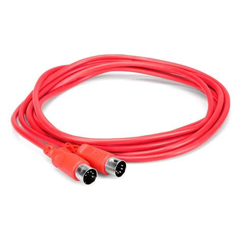 Hosa Midi Cable 5 Pin Din 3 Ft Red Gear4music