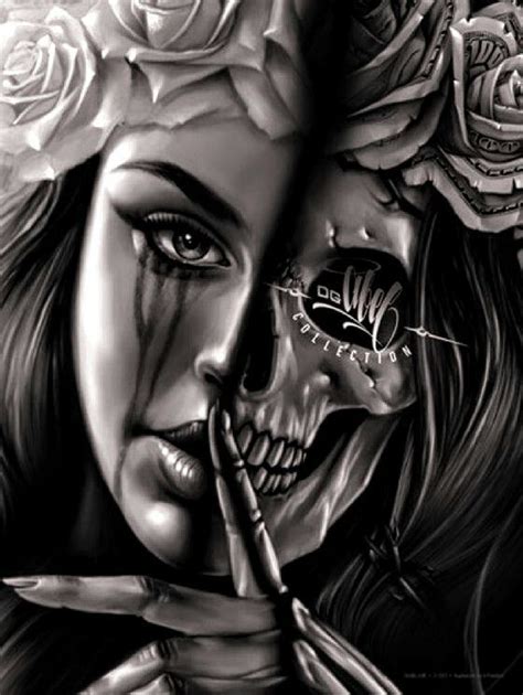 Another Beautiful Drawing Of Half Woman Half Skull Og Abel Art