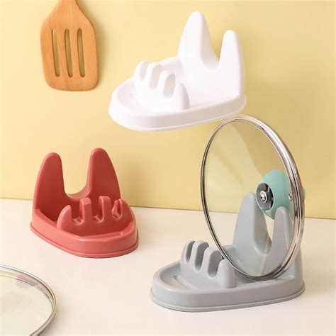 Bueautybox Spoon Rest And Pot Lid Holder Pan Pot Cover Lid Rack Shelf