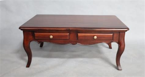 Solid Mahogany Wood Coffee Table With 4 Drawers130 Turendav