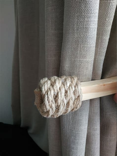 Wooden Curtain Tie Back Hook Curtain Tie Backs Gypsy Décor Etsy