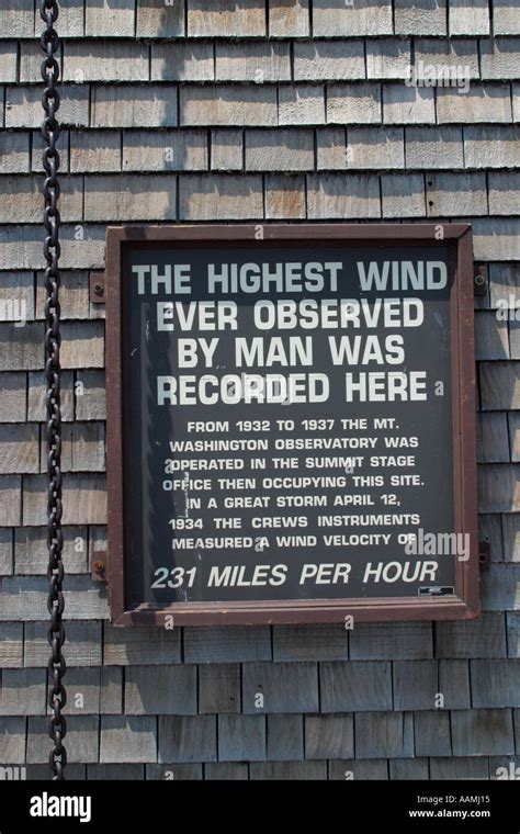 Summit Of Mount Washington Highest Wind Speed Ever Recorded 231 Mph New