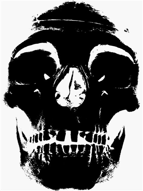 Smiling Skull Ii Sticker By Olivierm Redbubble
