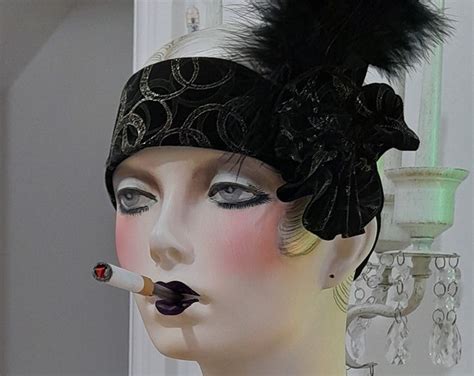 Art Deco Vintage Style Flapper Mannequin Head Wig Jewellery Etsy