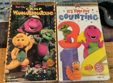 Barney Its Time For Counting Vhs Barneys The Dinosaur Video Tape My