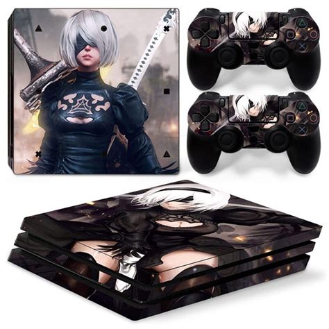 Girls Nier 2b Ps4 Pro Skin Sticker Decal Cover For Ps4 Pro Console And