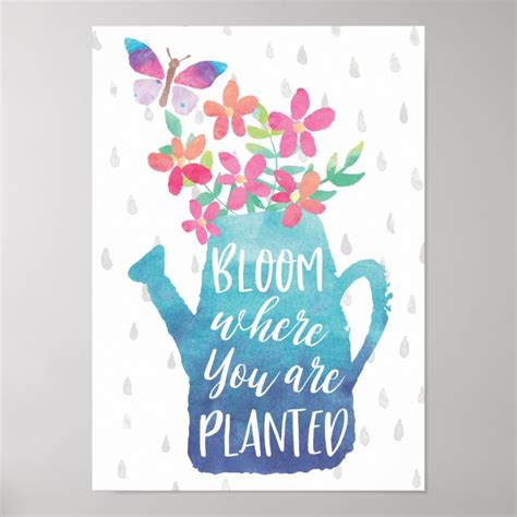 Bloom Where You Are Planted Poster Zazzle