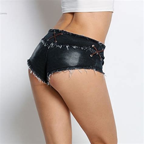 Buy Cosyou Women Sexy Cut Off Low Waist Denim Jeans Shorts Micro Mini Hot Pants Online At
