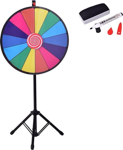 Gymax 24 Color Prize Wheel 14 Slots Dry Erase Tripod Stand Trade Show